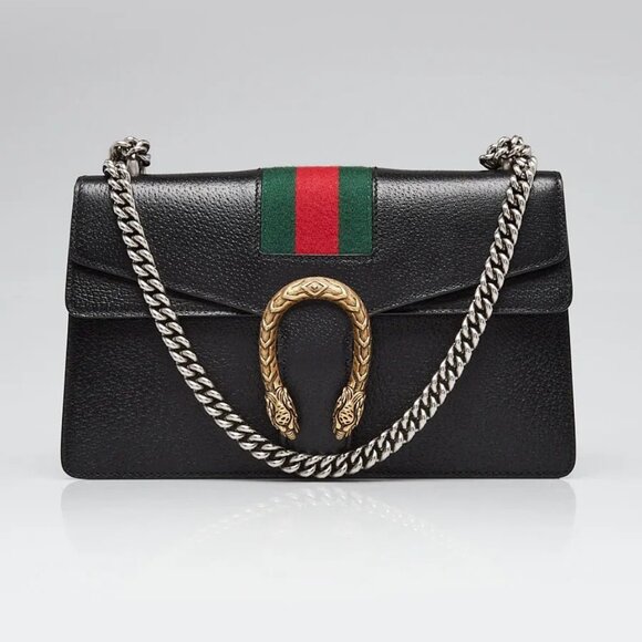 Gucci Black Leather Dionysus Small Shoulder Bag - Picture 1 of 12
